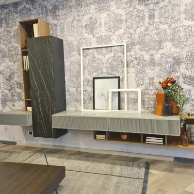 Parete attrezzata Cv 135 parete horizon mobil gam di Mobilgam scontata del 47%