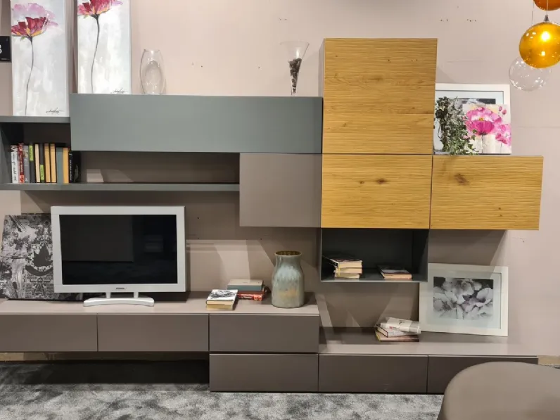 Parete attrezzata Cv 323 obi di Santalucia in OFFERTA OUTLET