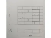 Parete attrezzata Day 129 soggiorno Mottes selection in stile moderno a prezzo ribassato