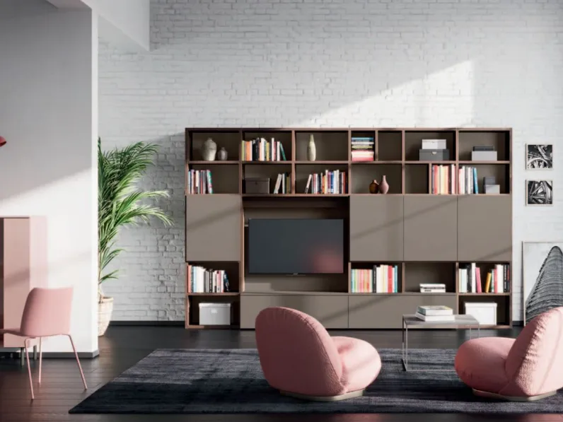 Parete attrezzata Day 25 Orme in stile design a prezzo scontato