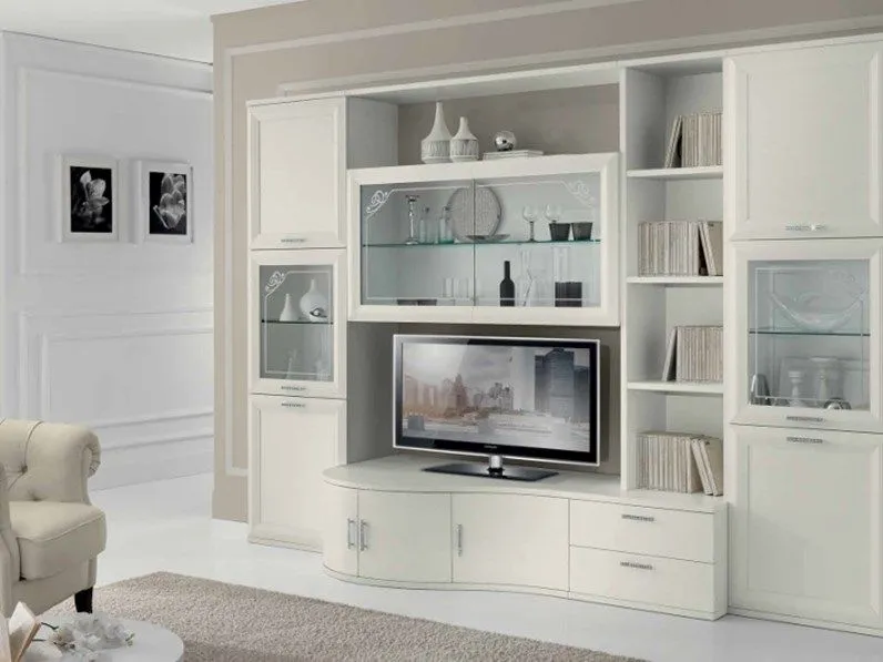 Parete attrezzata Gierre mod.Jazz d'elite scontata del 50%. Mobili classici a prezzo ribassato.