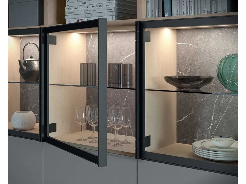 Parete attrezzata Astor 1 Astor mobili in stile design a prezzo ribassato