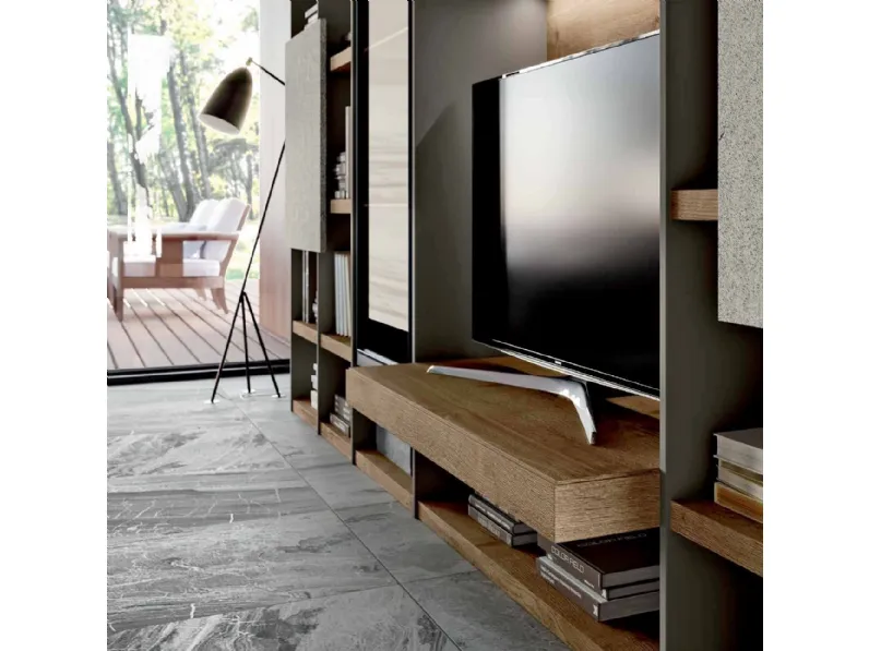 Parete attrezzata Mito 5.0 - qsm611 Imab in stile design a prezzo ribassato