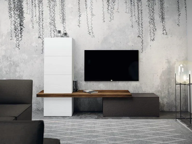 Tomasella Skt3: parete attrezzata in stile design, Outlet con sconto!