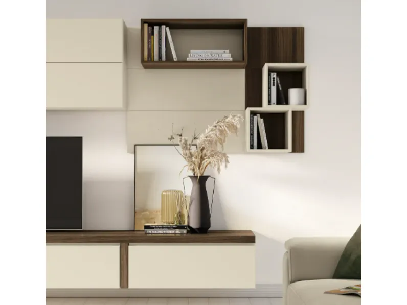 Parete attrezzata in stile moderno L102 di Colombini casa a prezzo Outlet