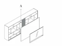 Parete attrezzata Qsm 625 Imab in stile moderna a prezzo scontato