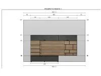 Parete attrezzata Qsm 639 Imab in stile moderno a prezzo scontato