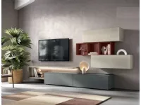 Parete attrezzata Kosmos 104 di Moretti compact giorno notte scontata del 25%
