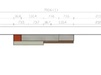 Parete attrezzata Kosmos di Moretti compact giorno notte in OFFERTA OUTLET