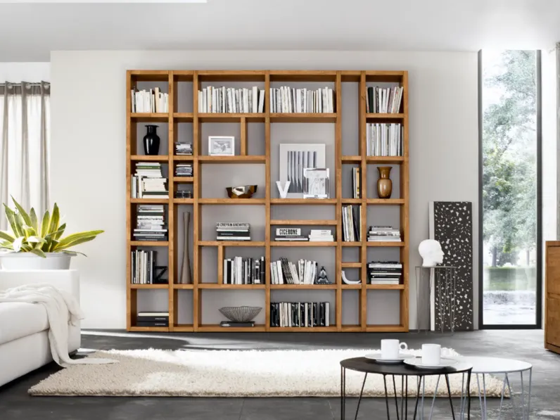 Parete attrezzata Libreria legno massello del marchio Mobilia web con uno sconto esclusivo