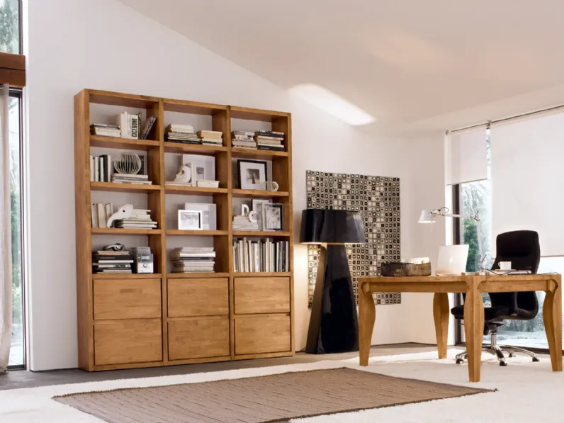Parete attrezzata Libreria legno massello del marchio Mobilia web con uno sconto esclusivo