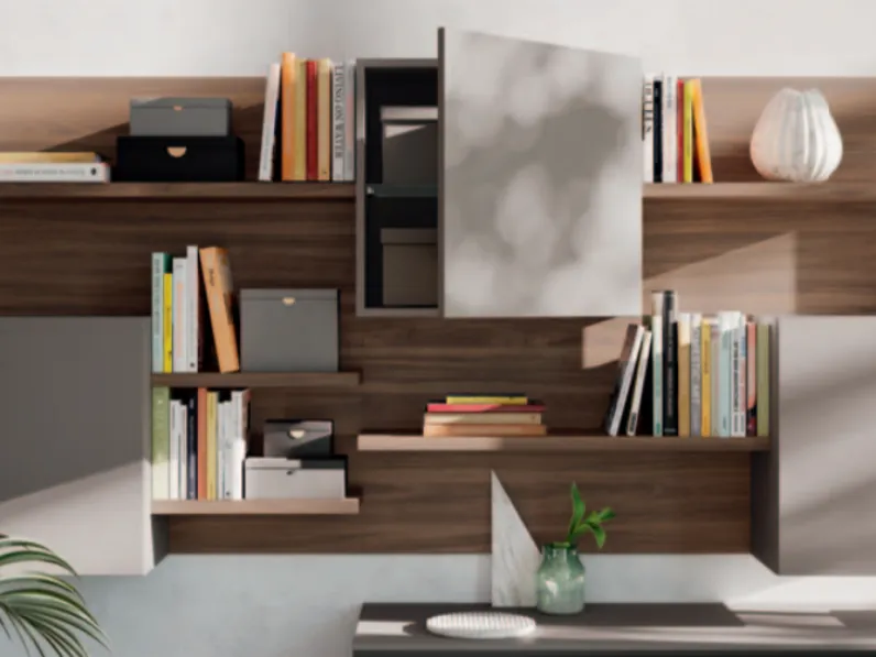 Parete attrezzata in stile moderna Light day 02 di Orme a prezzo Outlet 