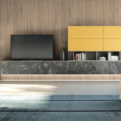 Parete attrezzata Living 807 Spagnol mobili in stile design a prezzo scontato