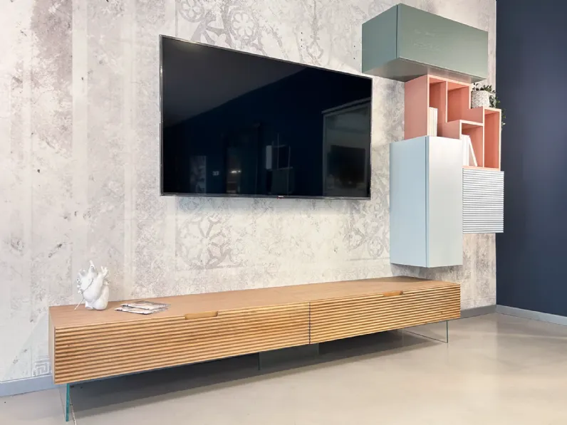 Parete attrezzata in stile moderna Parete tv di Devina nais a prezzo Outlet 