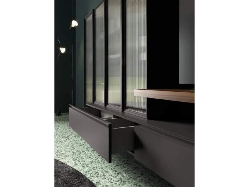 Parete attrezzata Modulo day 05 Orme in stile design a prezzo ribassato