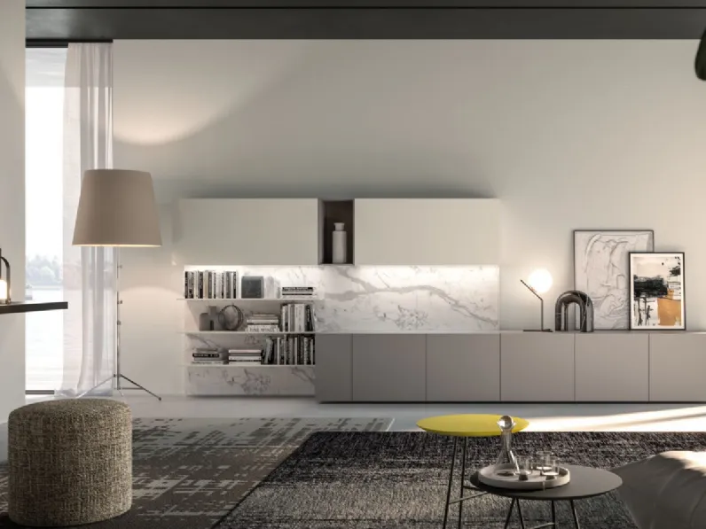 Parete attrezzata Modulo day 10 Orme in stile design a prezzo ribassato
