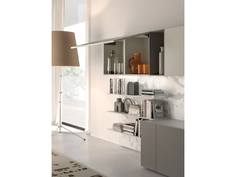 Parete attrezzata Modulo day 10 Orme in stile design a prezzo ribassato