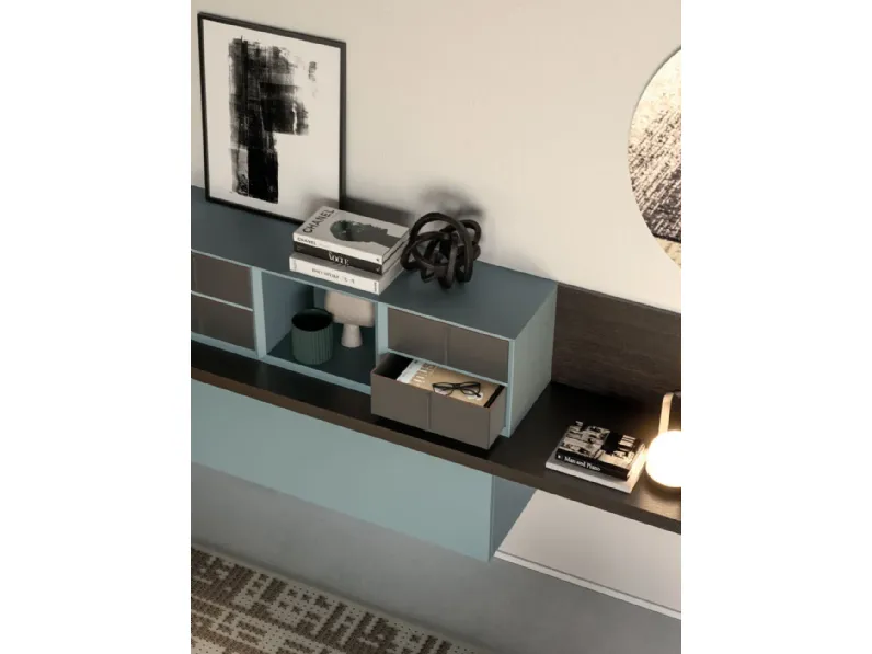 Parete attrezzata Modulo day 10 Orme in stile design a prezzo ribassato