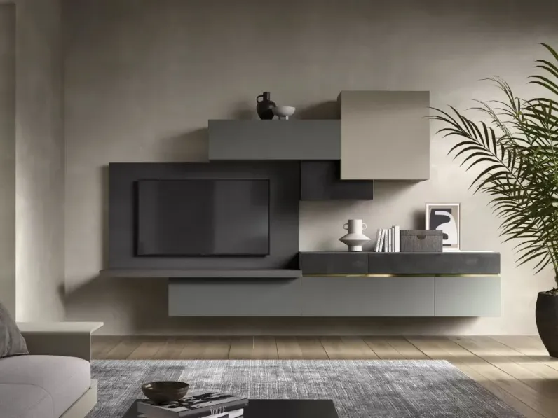 Parete attrezzata Parete soggiorno contenitiva del brand Artigianale con un ribasso esclusivo