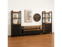 Parete attrezzata Parete soggiorno industrial factory  del brand Nuovi mondi collection con un ribasso esclusivo