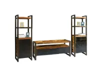 Parete attrezzata Parete soggiorno industrial factory  del brand Nuovi mondi collection con un ribasso esclusivo