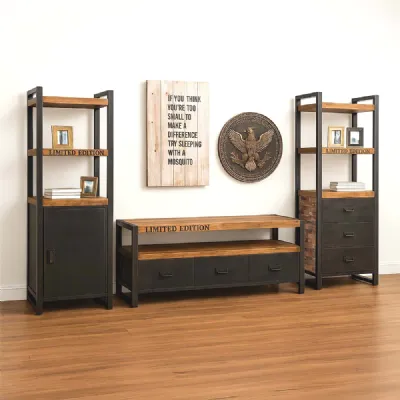 Parete attrezzata Parete soggiorno industrial factory  del brand Nuovi mondi collection con un ribasso esclusivo