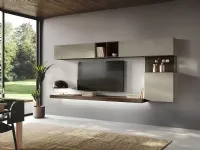 Mobile soggiorno modello Parete soggiorno sospesa contemporanea di Artigianale scontato -40%