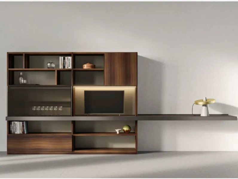 Parete attrezzata Pass-word evolution 26a di Molteni & c in OFFERTA OUTLET