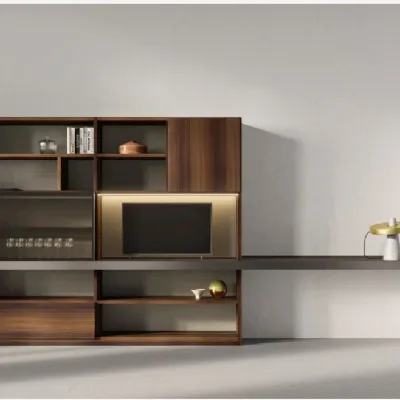 Parete attrezzata Pass-word evolution 26a di Molteni & c in OFFERTA OUTLET