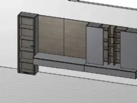 Parete attrezzata Qmc002 Imab in stile moderna a prezzo ribassato
