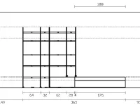 Parete attrezzata Qmc017 Imab in stile moderna a prezzo scontato
