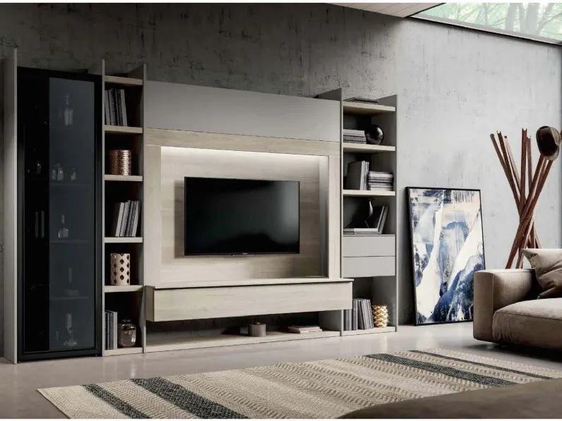 Mobile soggiorno modello Qsm 631 di Imab a PREZZI OUTLET