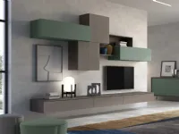Parete attrezzata Revolution 412 con madia coordinata Collezione esclusiva in stile moderna a prezzo ribassato