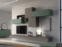 Parete attrezzata Revolution 412 con madia coordinata Collezione esclusiva in stile moderna a prezzo ribassato