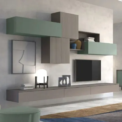 Parete attrezzata Revolution 412 con madia coordinata di Collezione esclusiva in OFFERTA OUTLET