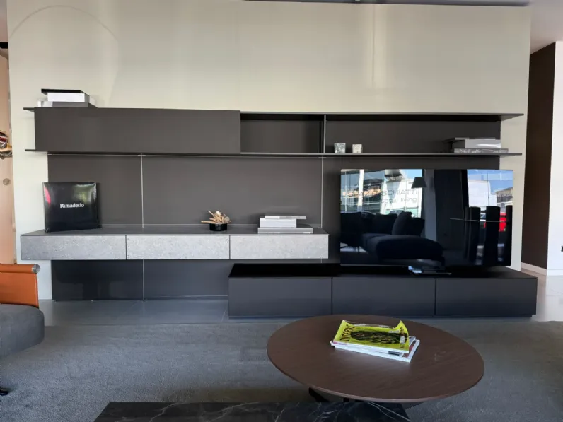 Parete attrezzata Rimadesio parete tv abacus di Rimadesio scontata del 35%