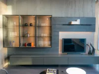 Parete attrezzata Skill Modulnova in stile design a prezzo ribassato
