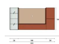 Parete attrezzata Skt10 di Tomasella scontata del 100%