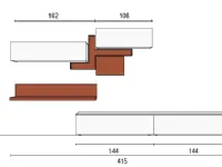 Parete attrezzata Skt38 Tomasella in stile design a prezzo scontato