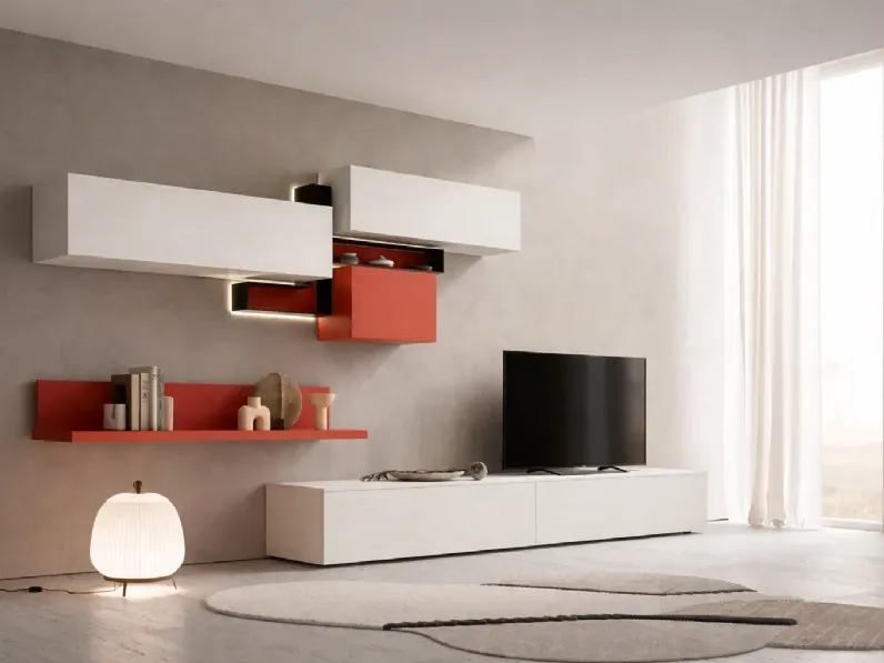 Parete attrezzata Skt38 Tomasella in stile design a prezzo scontato