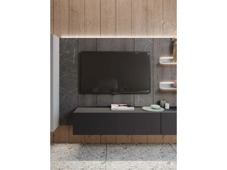 Parete attrezzata Skyline Astor mobili in stile moderna a prezzo scontato