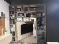 Parete attrezzata Spazioteca Pianca in stile design a prezzo ribassato