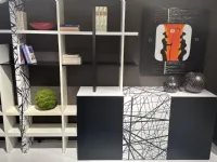 Mobile soggiorno modello Takebook di De rosso a PREZZI OUTLET