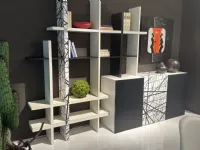 Mobile soggiorno modello Takebook di De rosso a PREZZI OUTLET