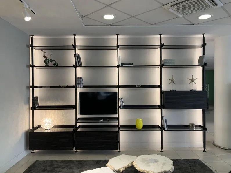 Parete attrezzata in stile moderna Zenit di Rimadesio a prezzo Outlet 