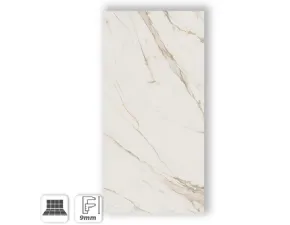 Pavimento in ceramica Abk calacatta gold lux sensi up 60x120 � gres porcellanato effetto marmo lucido di So.tiles in Offerta Outlet