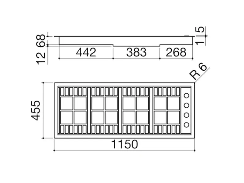 Innovativo piano cottura 1plb1203t di Barazza a prezzi convenienti