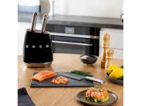 Piccoli elettrodomestici Smeg Ceppo 6 coltelli nero a prezzo Outlet