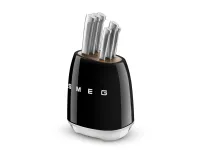 Piccoli elettrodomestici Smeg Ceppo 6 coltelli nero a prezzo Outlet