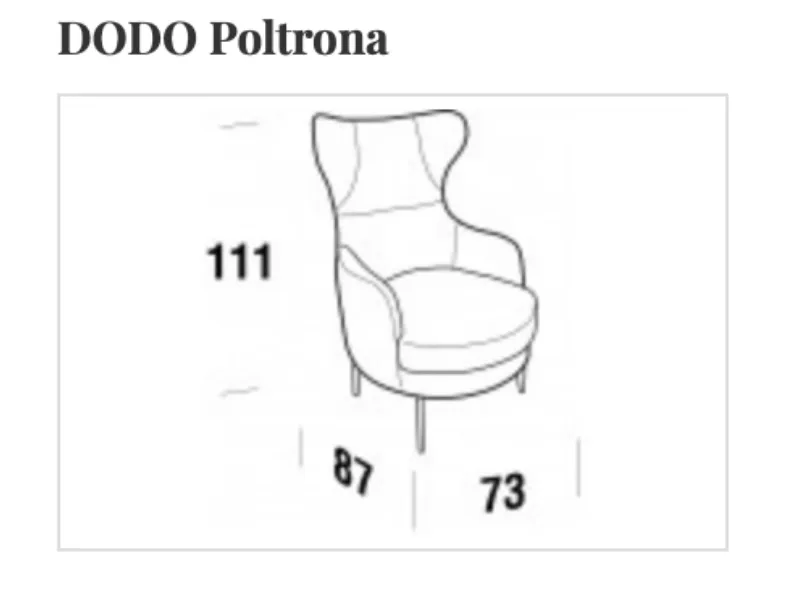 Poltrona moderna Dodo Mottes selection a prezzo conveniente! 75cm.